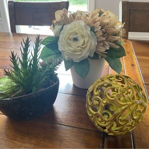 3 pc Elegant Floral Arrangement with Green Accents